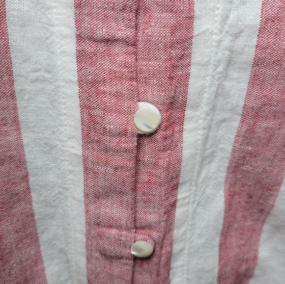 Rails Seville Striped Tie-Front Cropped Button-Down Size Medium - Picture 3 of 12